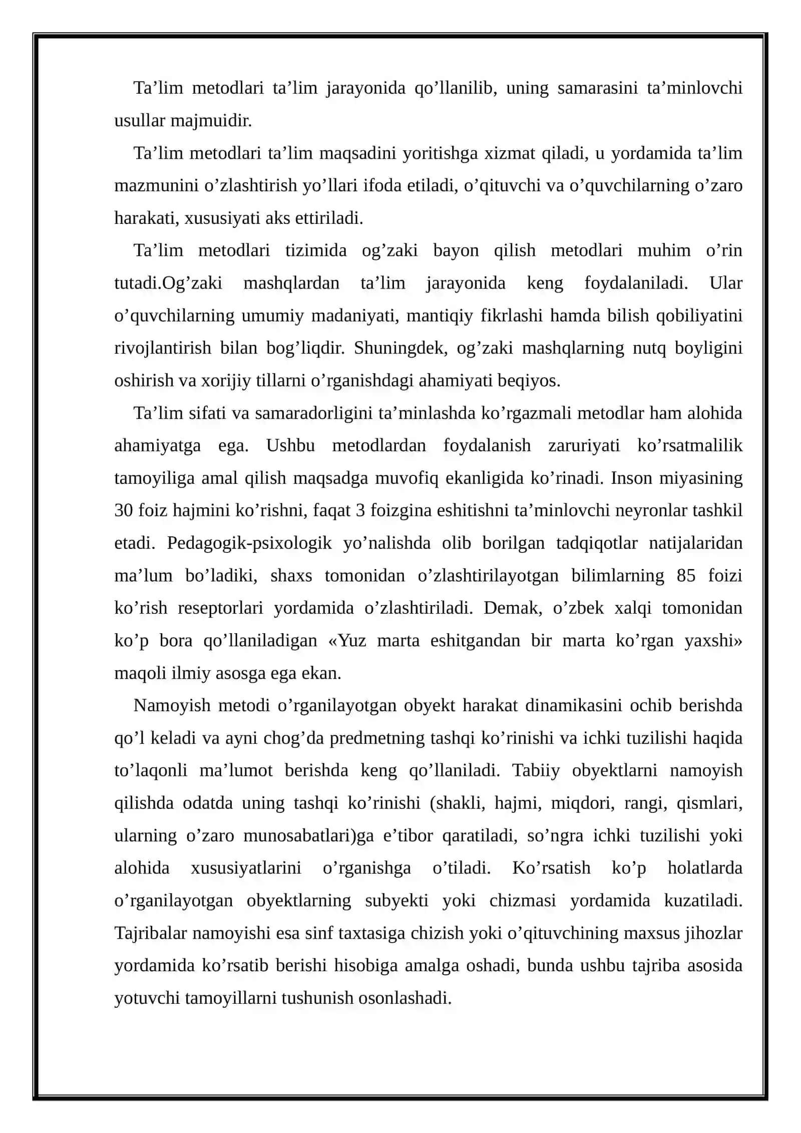 Pedagogikada ta’lim metodlari 2