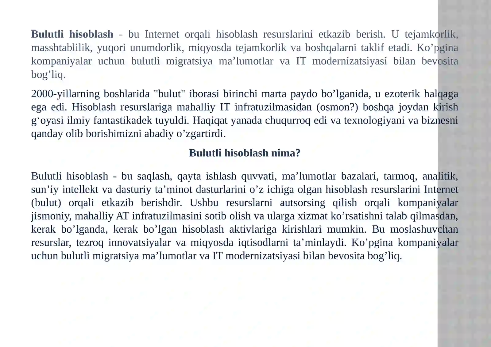Bulutli hisoblash 2