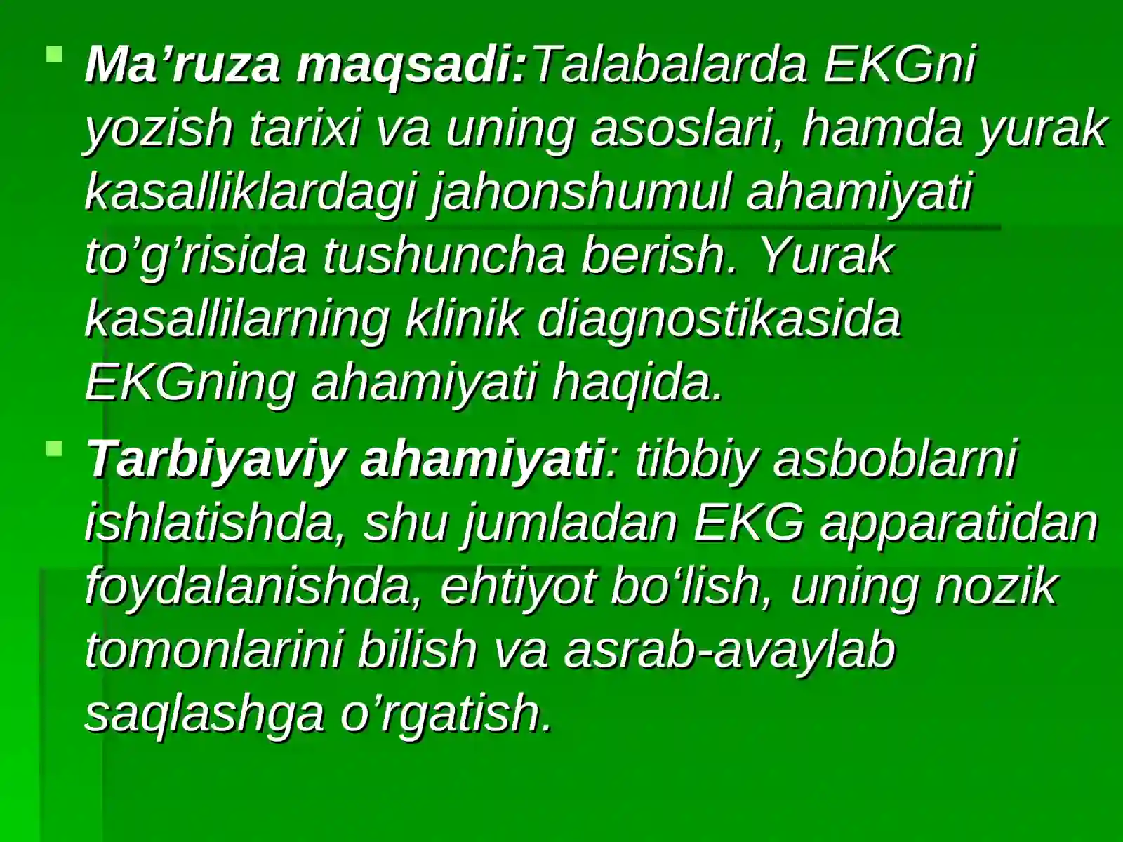 Elektrokardiografiya (EKG) 2