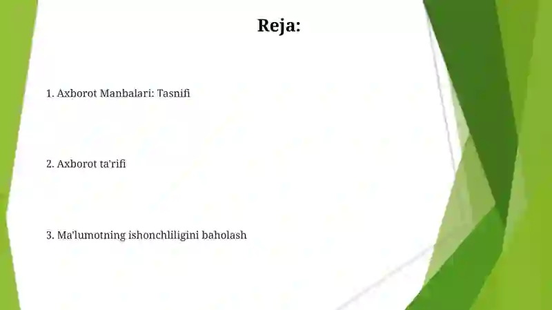 Axborot nima va uning manbalari 2