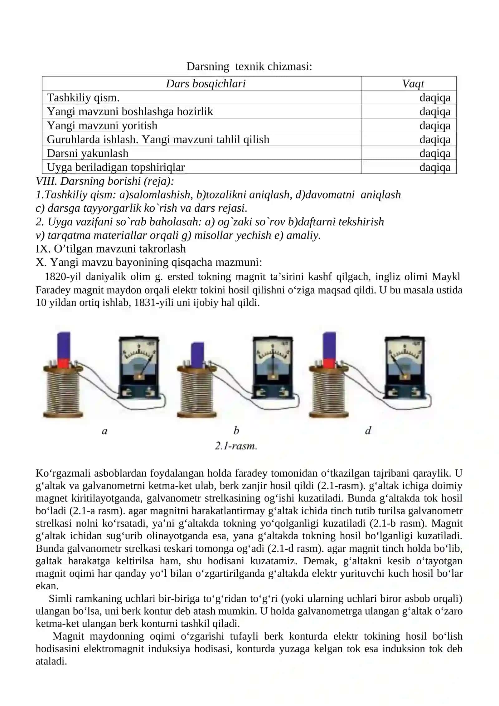 ElEktroMagnit induksiya hodisasi. Induksiya ElEktr yurituvchi kuch. FaradEy qonuni 2