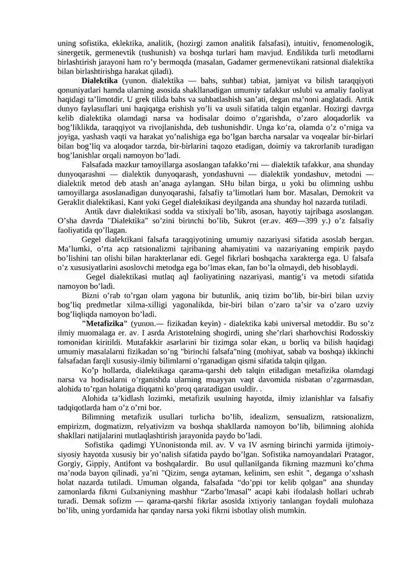 5-mavzu: Falsafaning metod, qonun va kategoriyalari 2