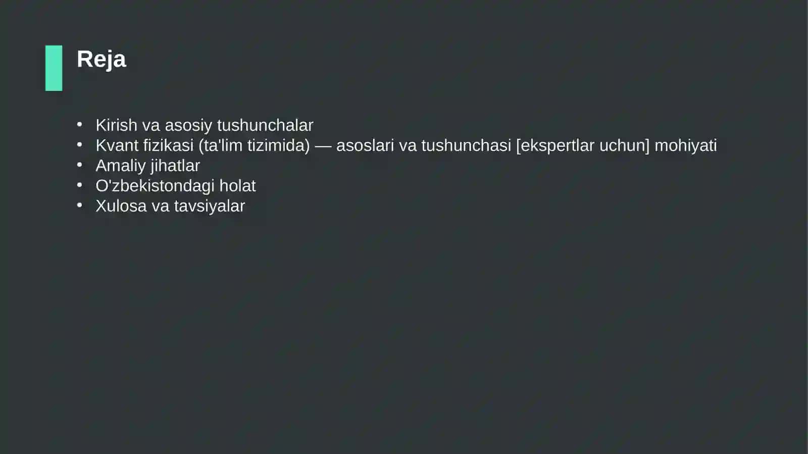 Kvant fizikasi (ta'lim tizimida) — asoslari va tushunchasi [ekspertlar uchun] 2