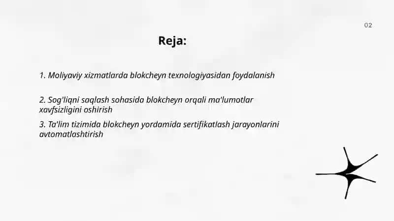 Har xil faoliyat sohalaridan bolokcheyn texnologiyasidan foydalanish hususiyatlari 2