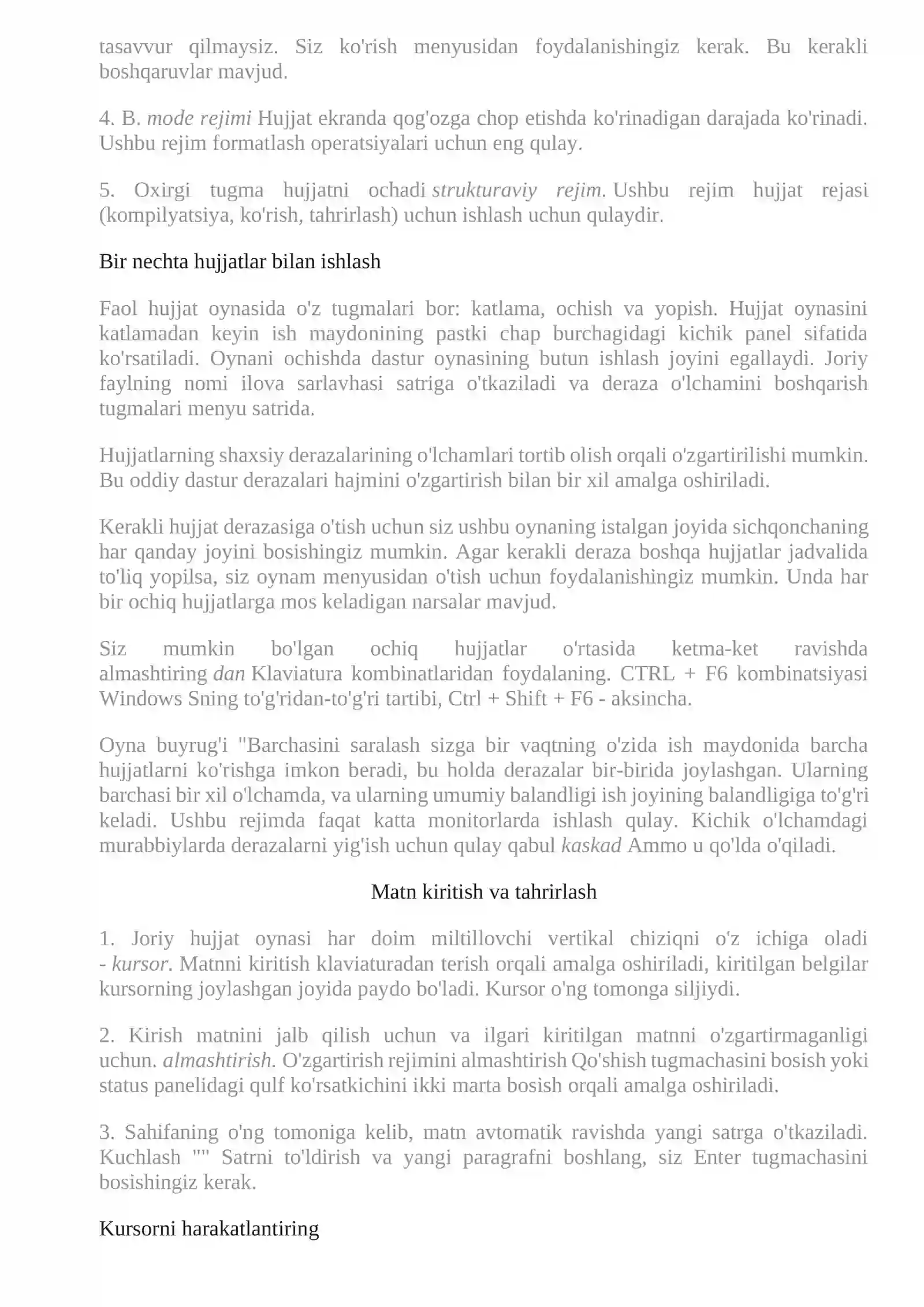 Word dasturi 2