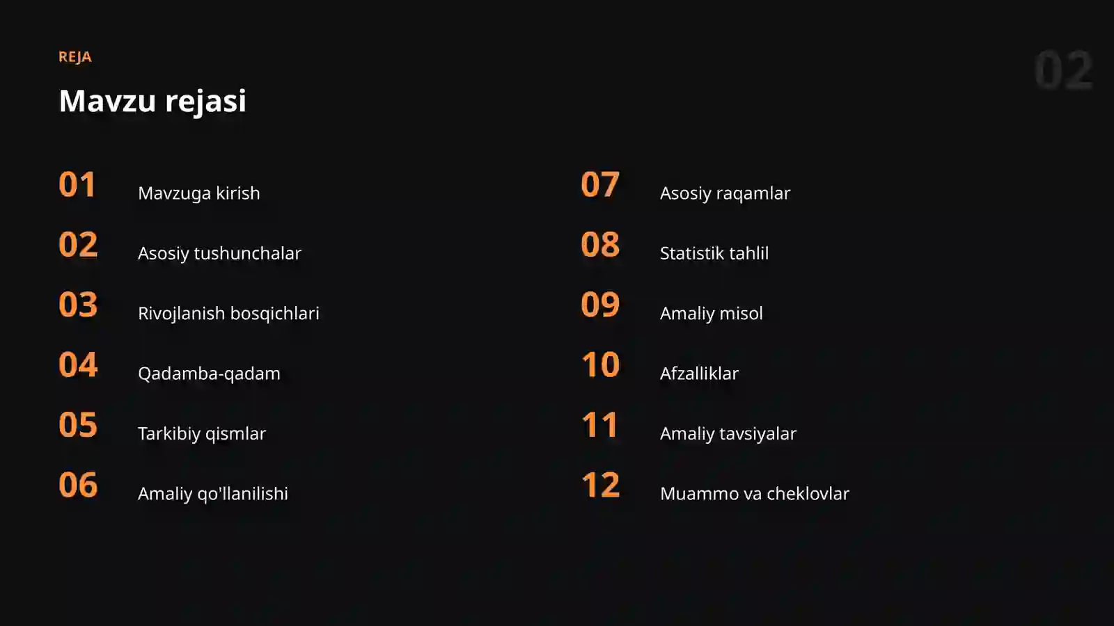 Baholash usullari: amaliy qo'llanma 2