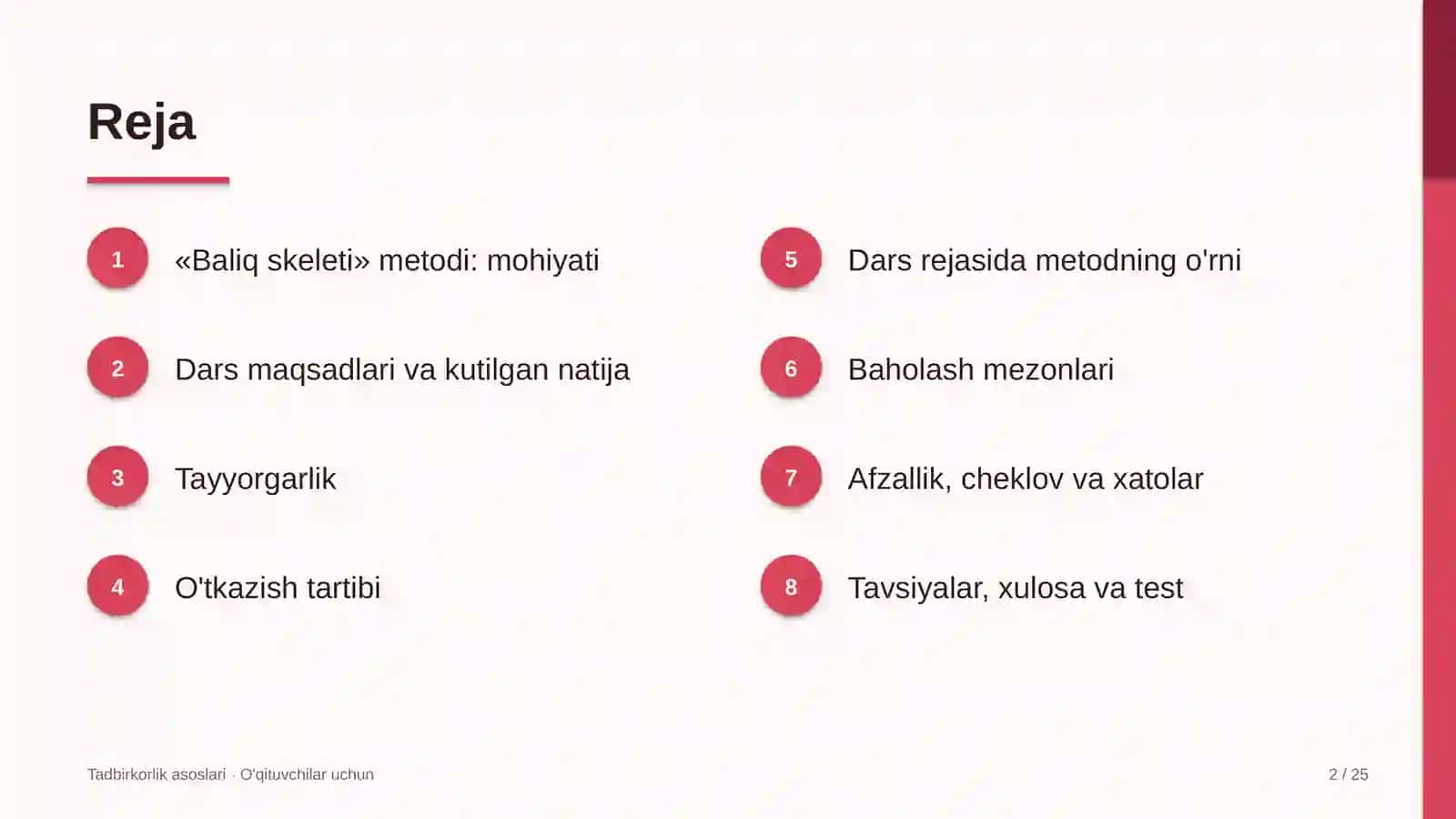 tadbirkorlik asoslari darslarida baliq skeleti metodidan foydalanish 2061 2