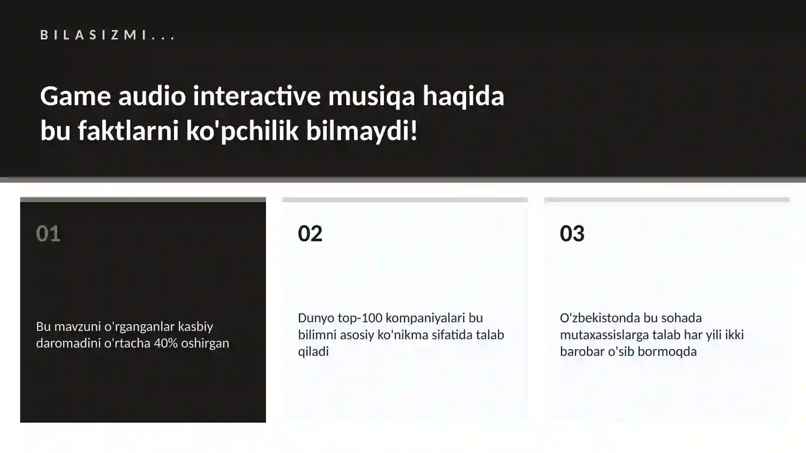 Game audio interactive musiqa 2