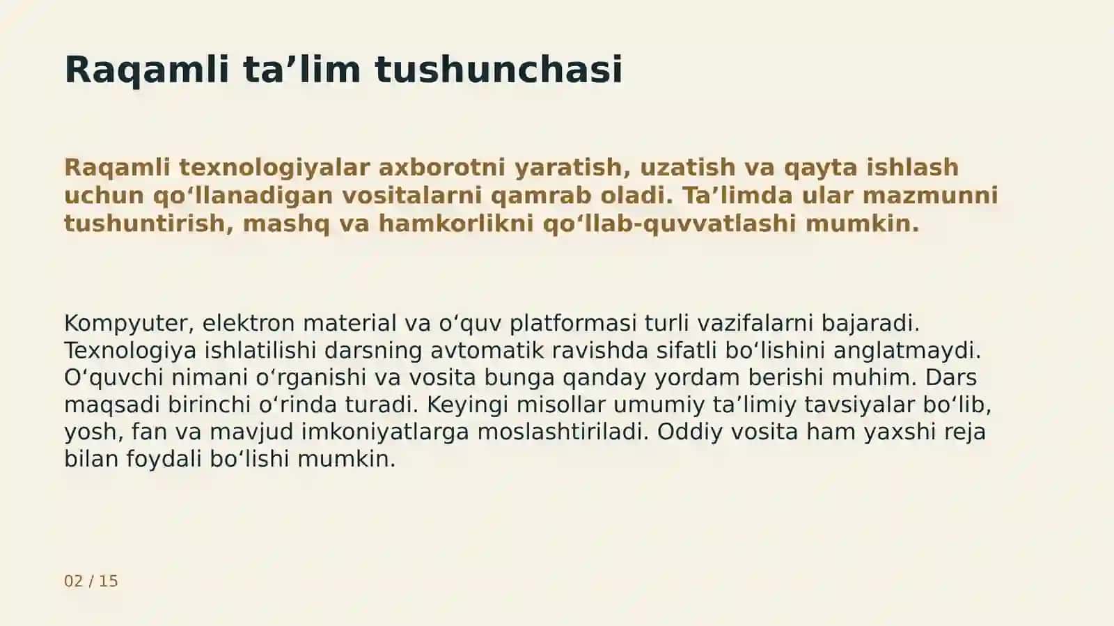 Raqamli ta’lim texnologiyalari 2