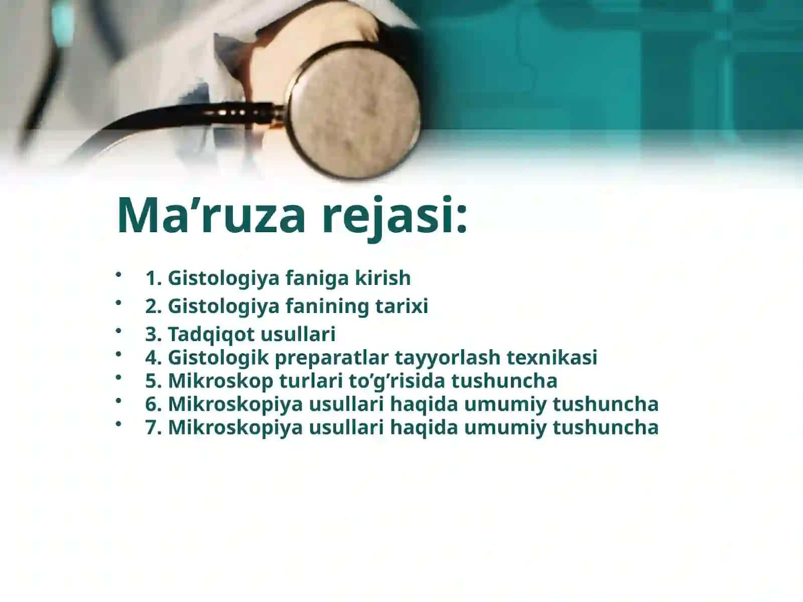 GISTOLOGIYAFANIGA KIRISH 2