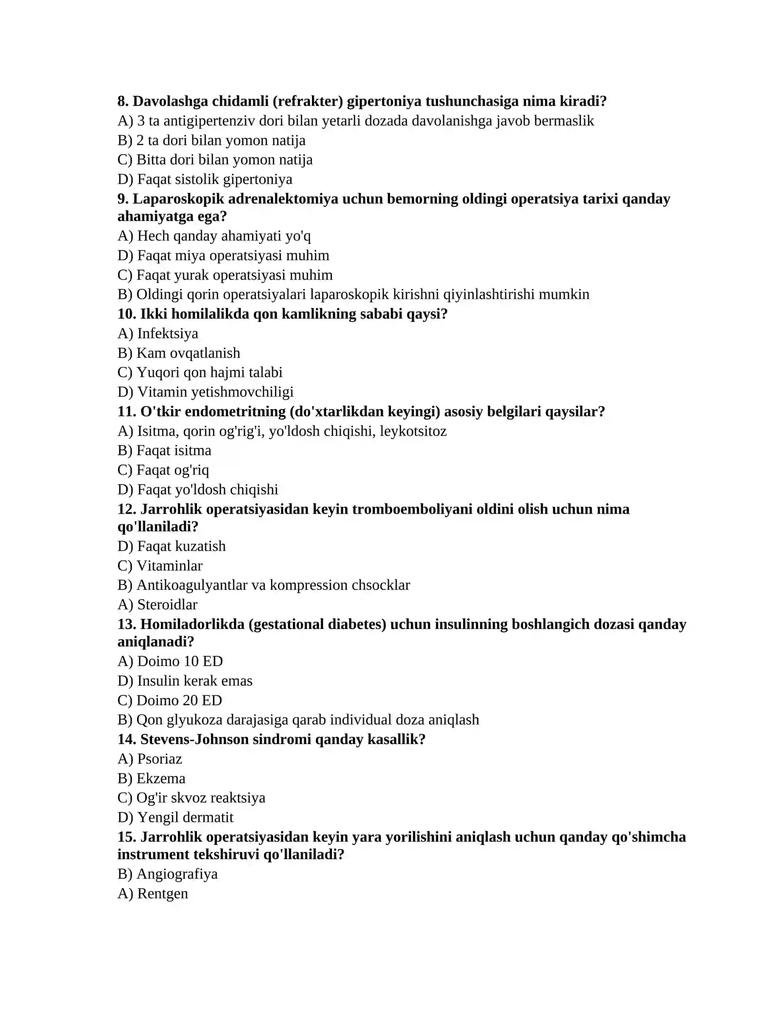ARGOS tibbiyot testi 2
