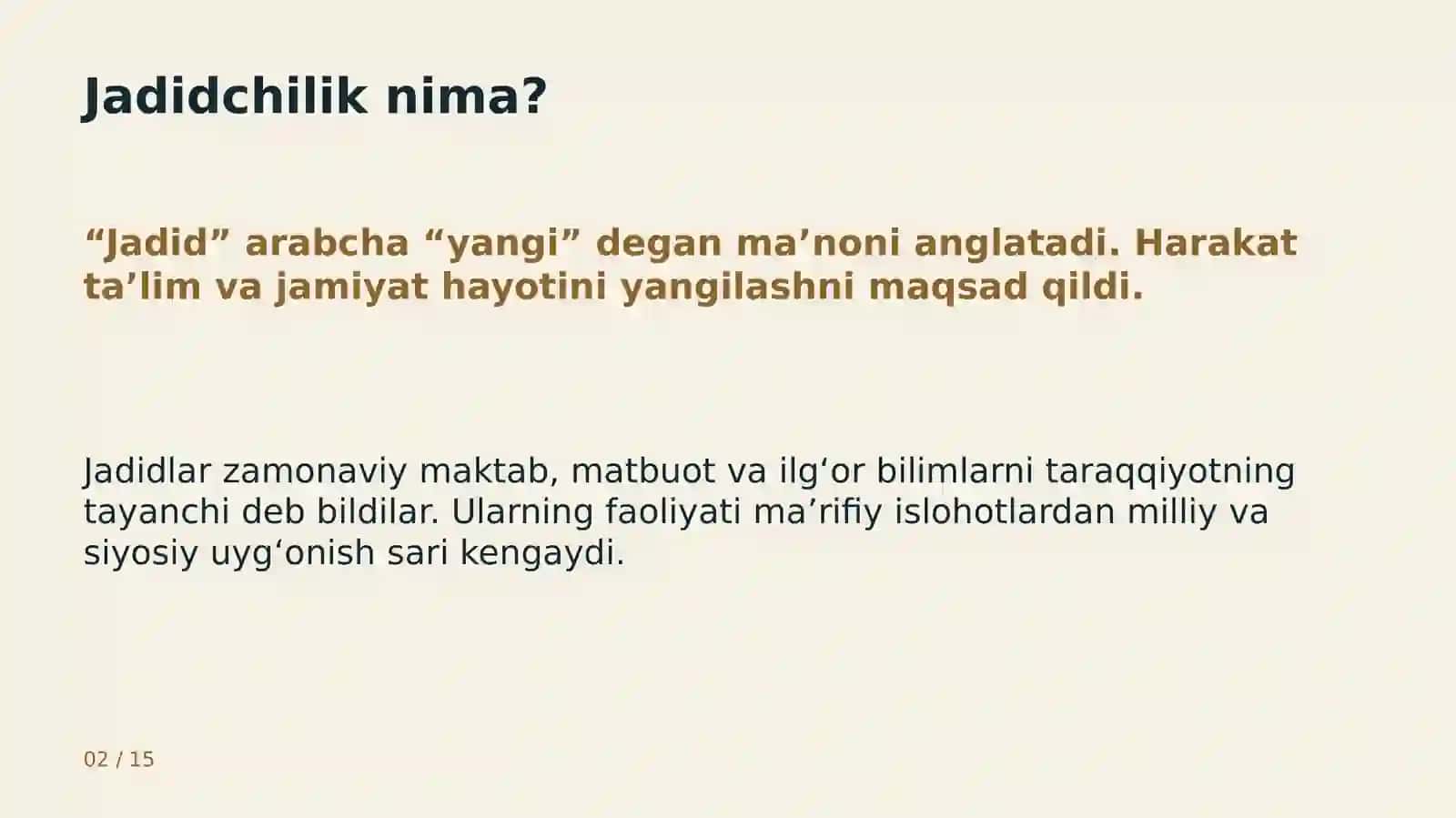 Jadidlar: ilm, ma’rifat va taraqqiyot uchun kurash 2