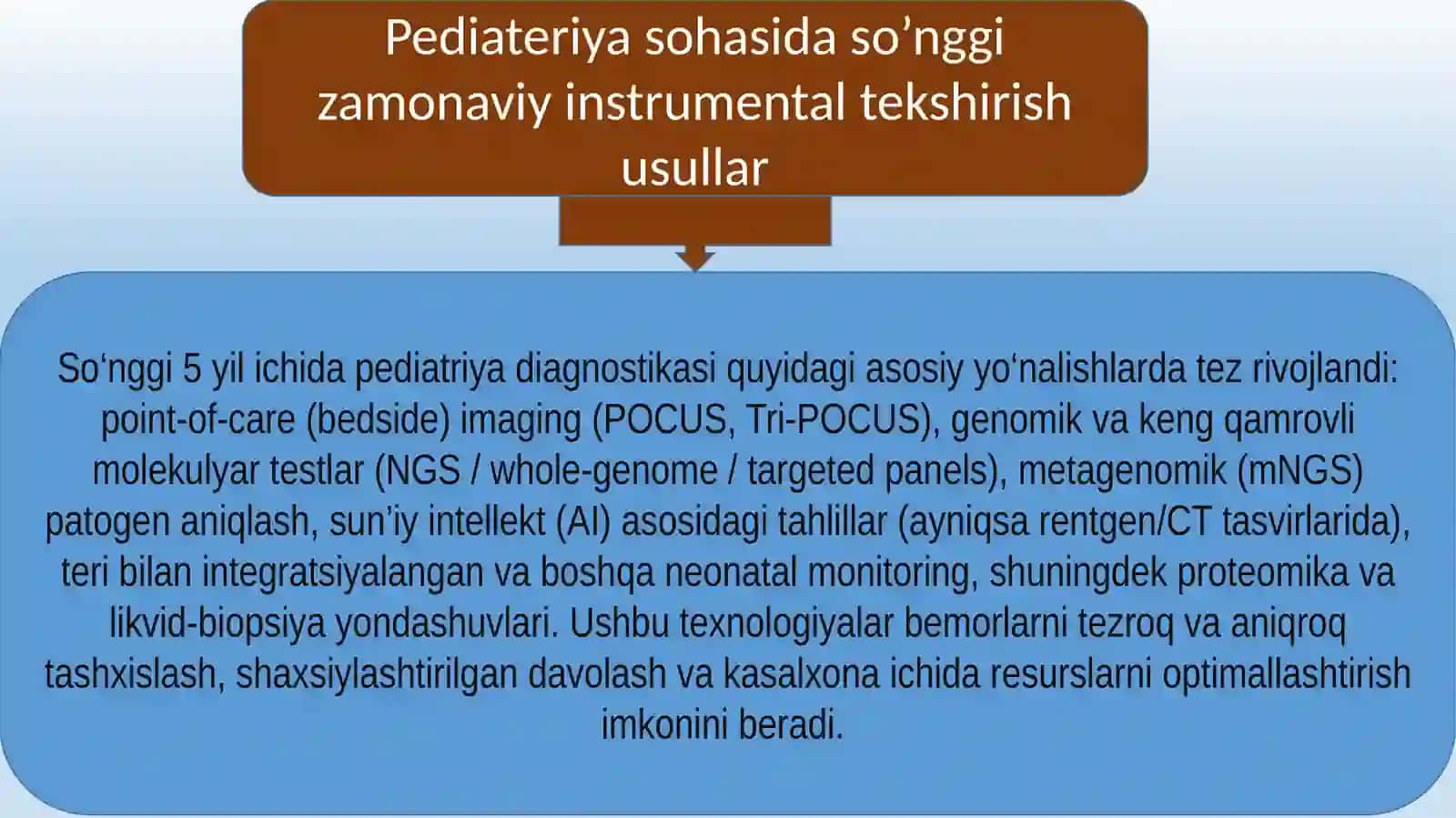 Pediateriyada zamonaviy tekshirish 2