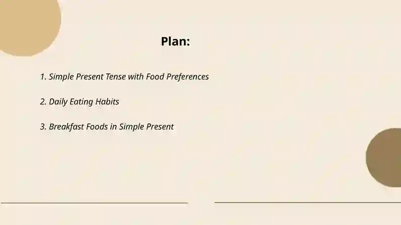 Present simple Food 2