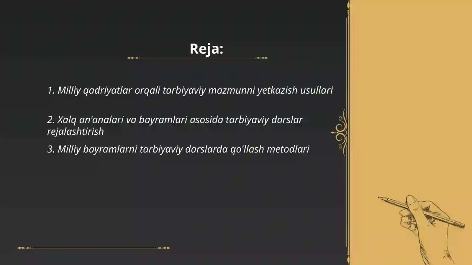 Tarbiya' fanini o'qitish metodikasi 2