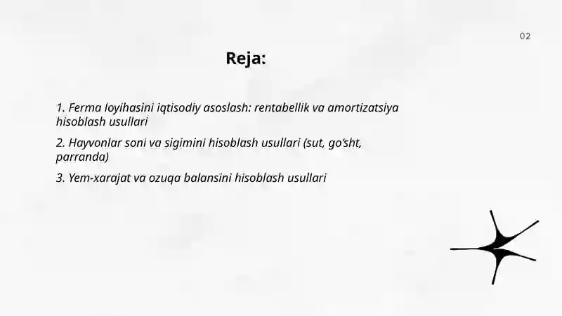 Fermalarni hisoblash usullari 2