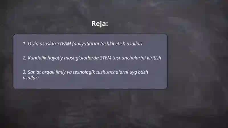 Maktabgacha yoshdagi bolalarni STEAM ga jalb etish usullari 2