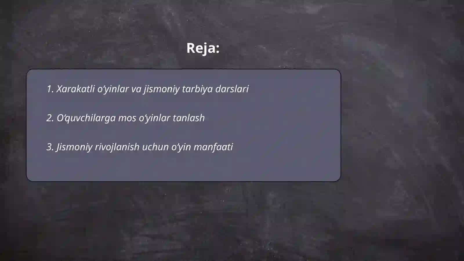 Xarakatli o‘yinlar va jismoniy tarbiya darslari 2
