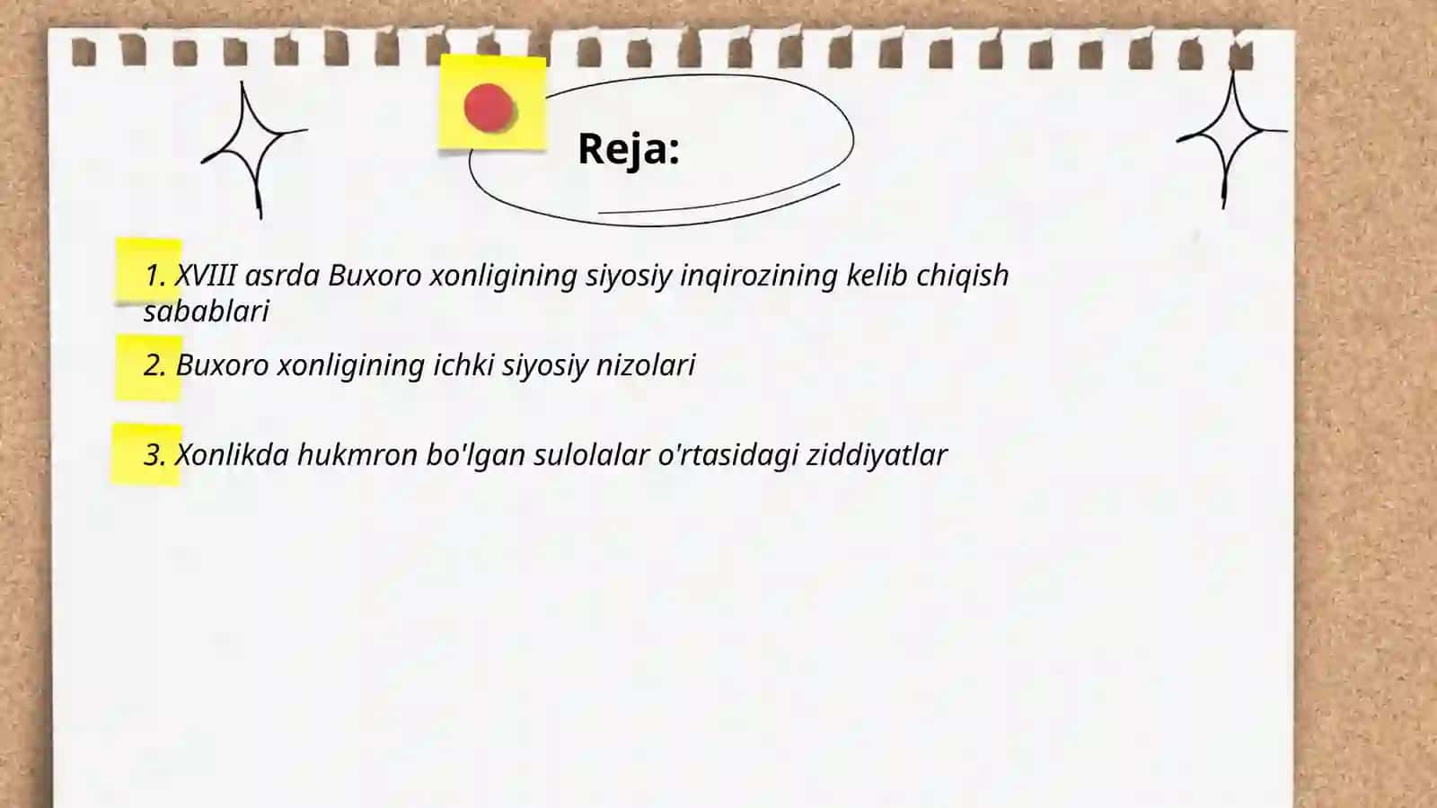 XVIII asr birinchi yarmida Buxoro xonligining siyosiy inqirozi va uning asosiy xususiyatlari 2