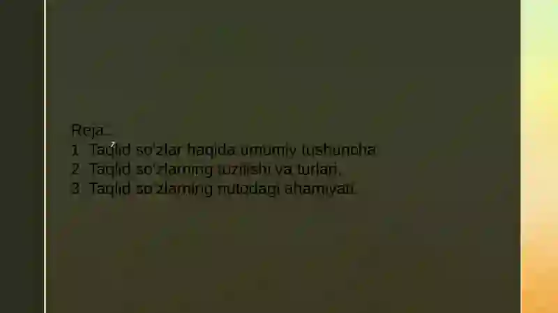 Taqlid Soʻzlar 2