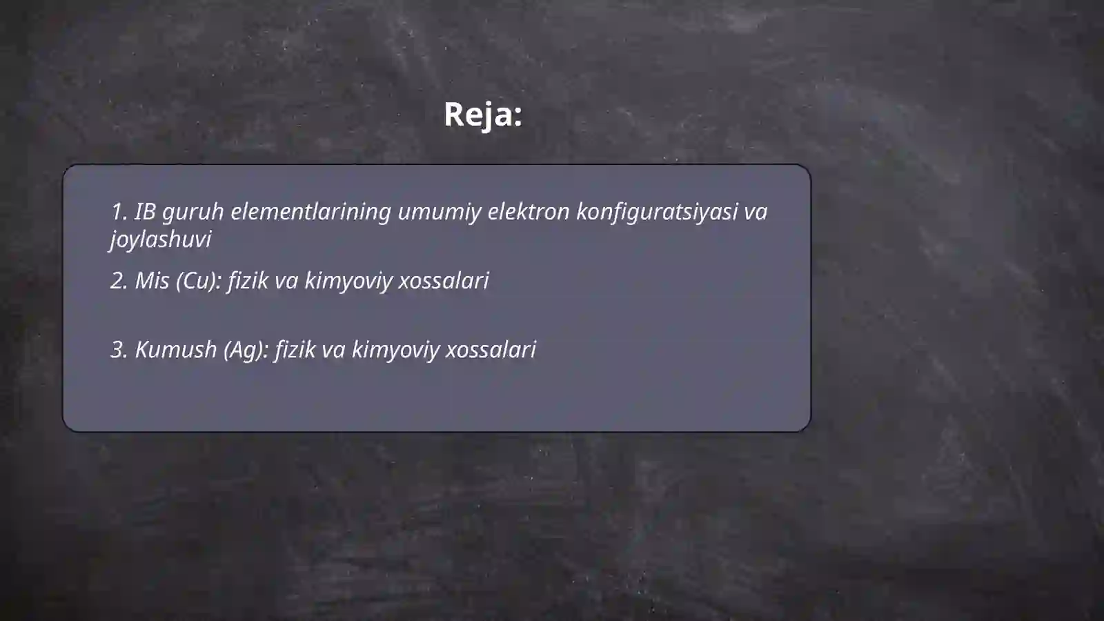 IB guruh elementlari 2