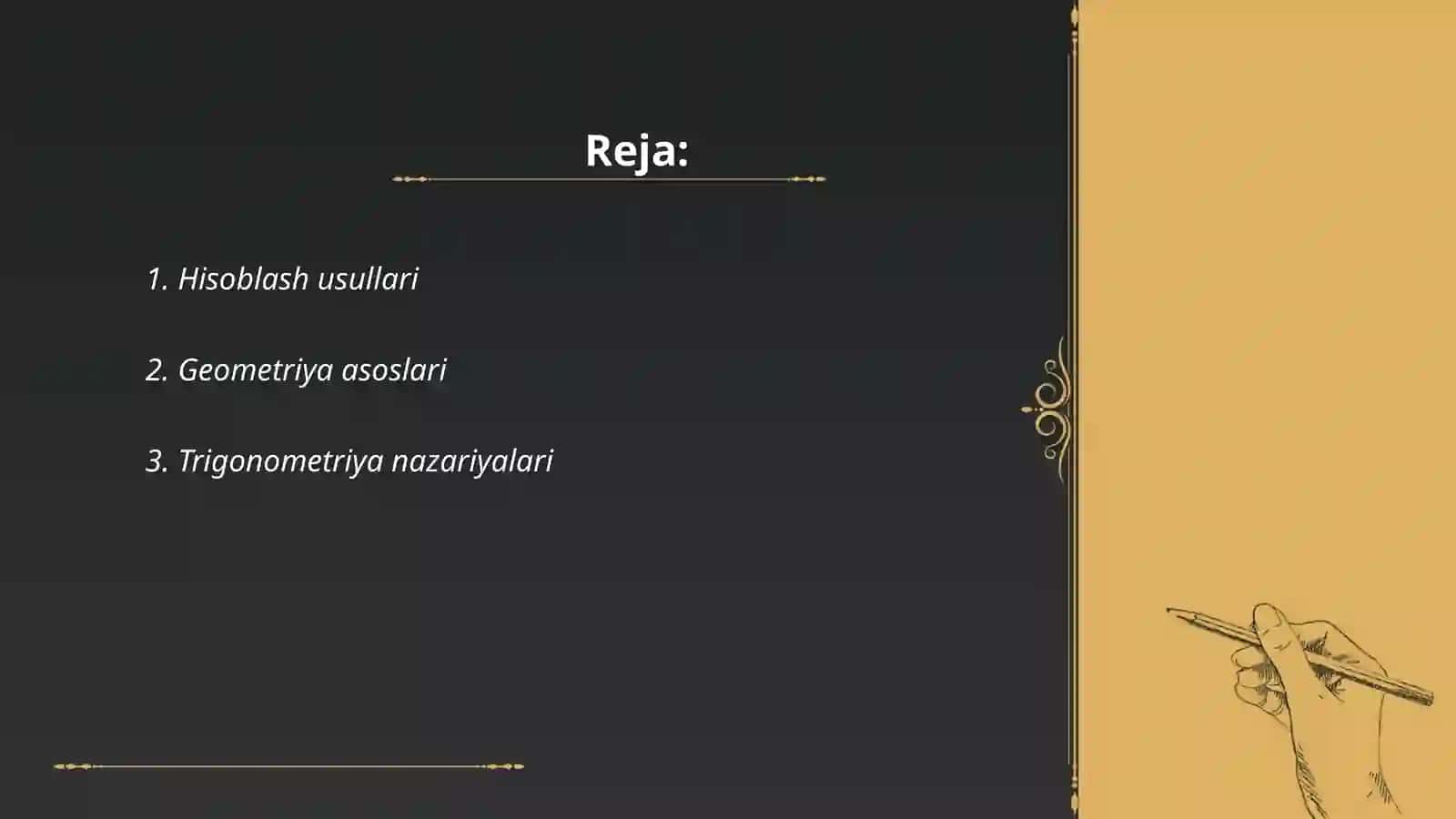 Abu Rayhon Beruniyning matematik qarashlari 2