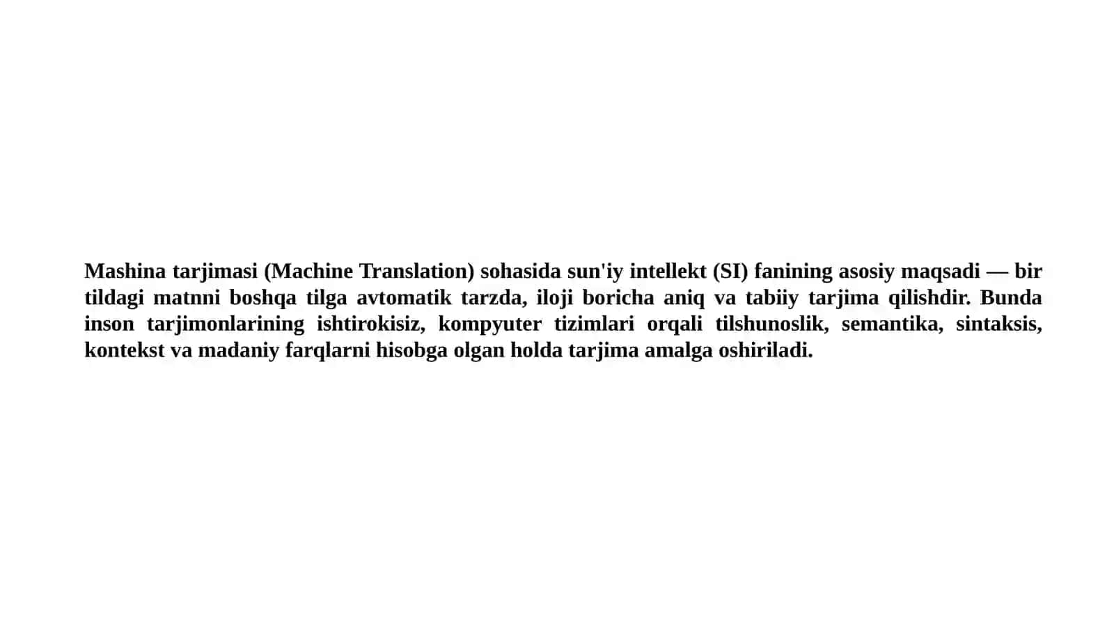 Mashina tarjimasida sun'iy intellekt 2