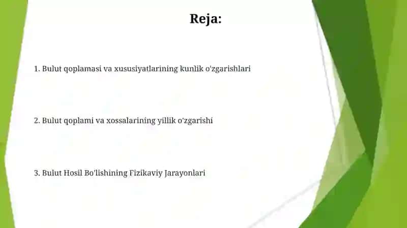 Bulutlar hosil bõlishining fizik-meteorologik sharoitlari 2