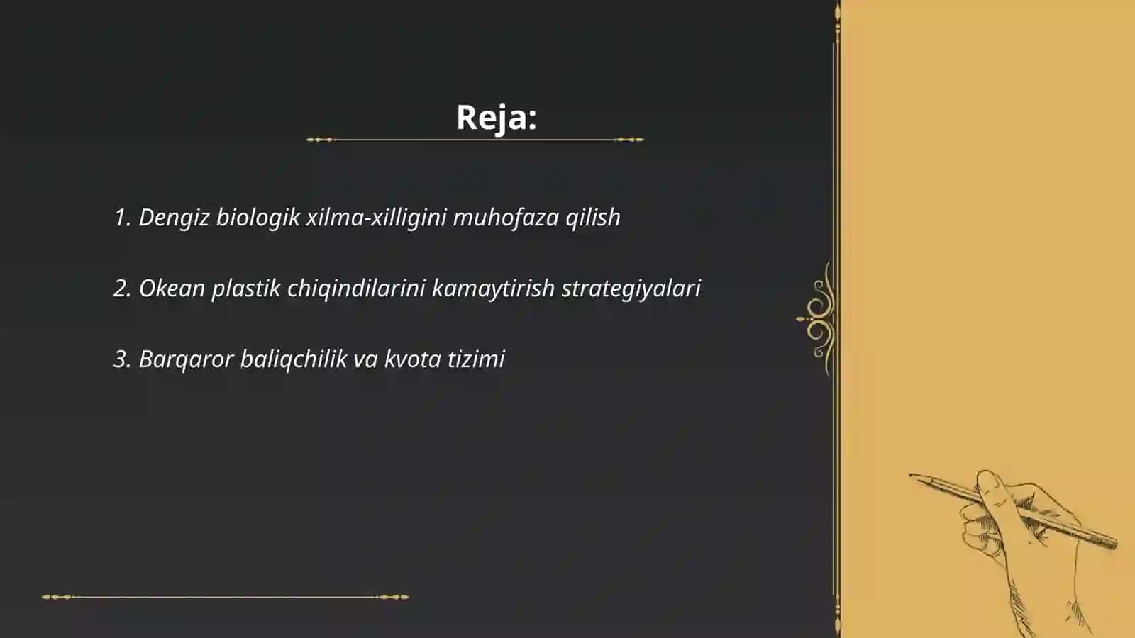 Dengiz biologik xilma-xilligini muhofaza qilish 2