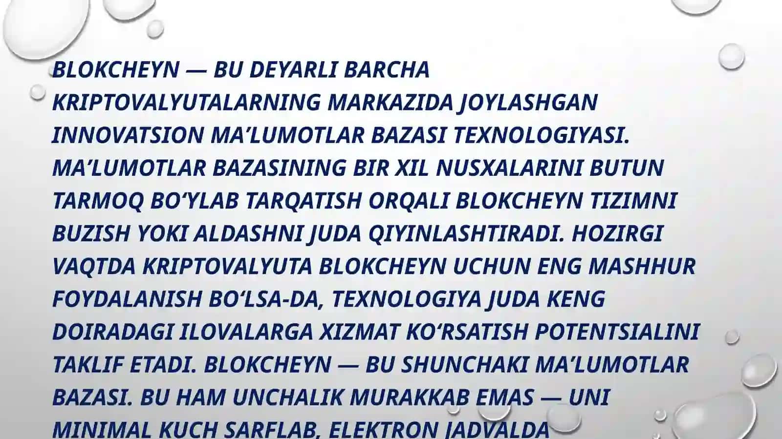 Blokcheyn, buyumlar interneti, sun’iy intellekt, katta ma’lumotlar iqtisodiy tarmoqlarda qo’llanishi 2