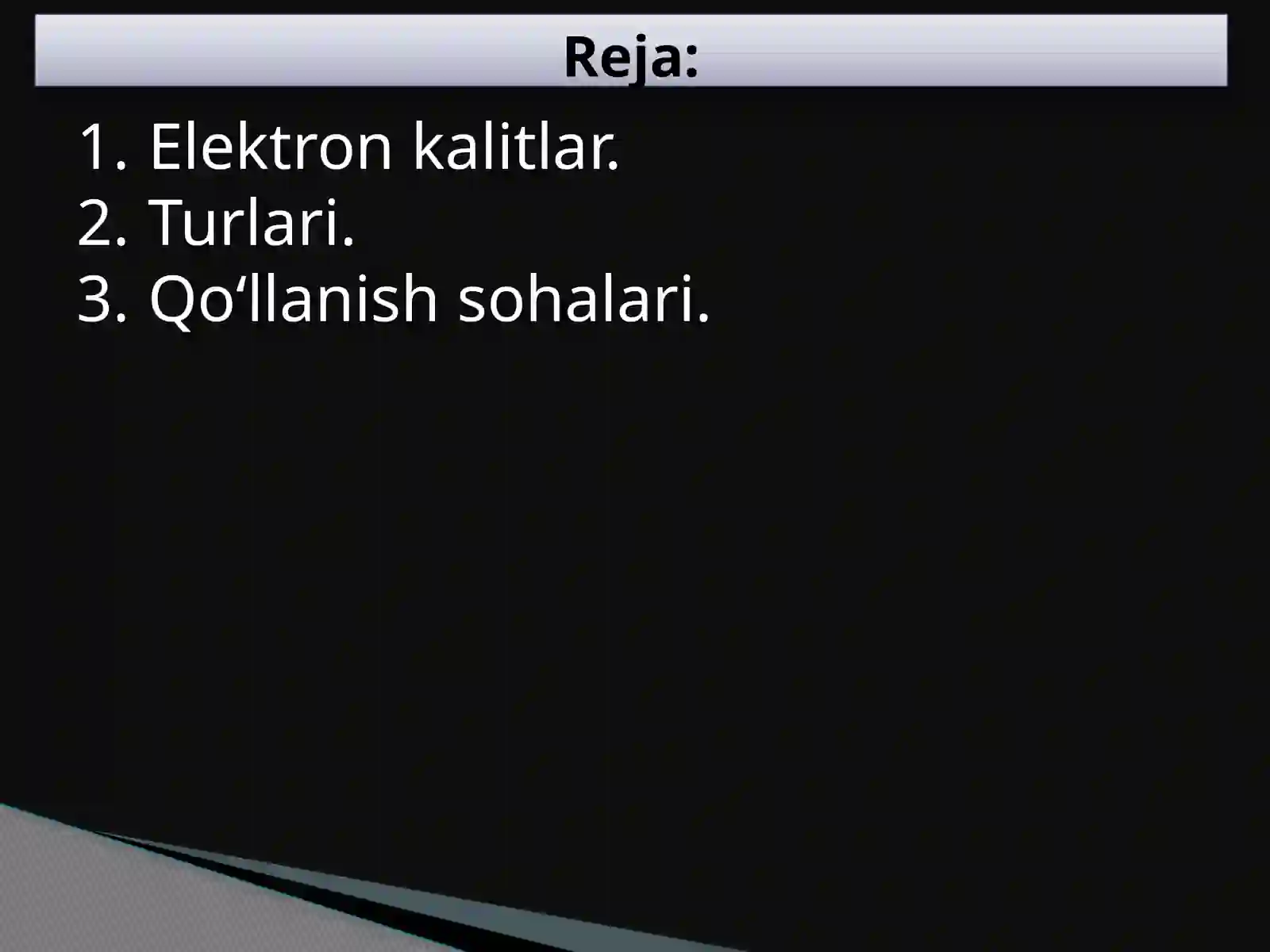 Elektron kalitlar 2