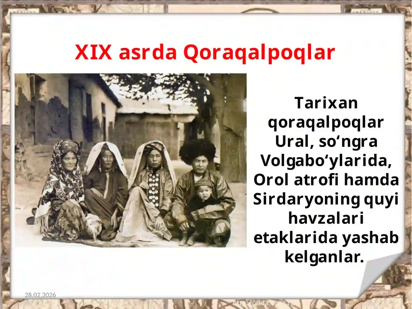 Qoraqalpoqlarning hududiy joylashuvi va ijtimoiy hayoti 2