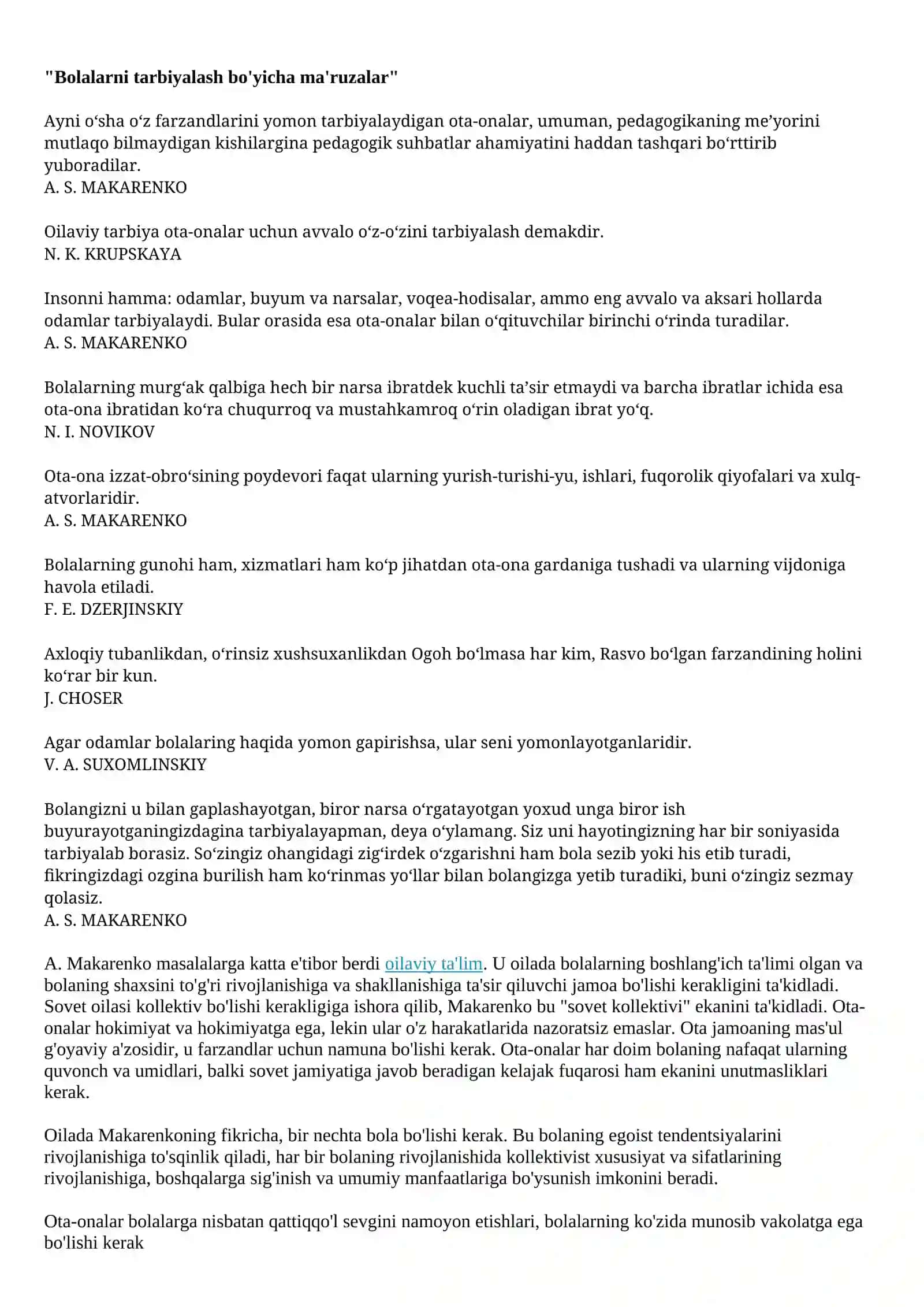 Makarenko Anton Semyonovich pedagogik faoliyat 2