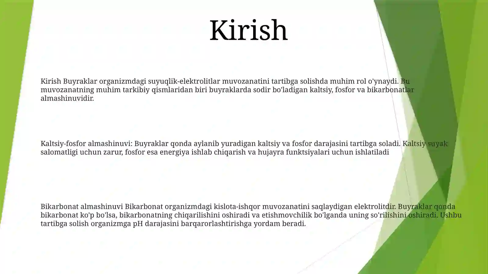 Buyrakda Kalsiy Fosfor Va Bikarbonatlar Almashinuvining Ahamiyati 2