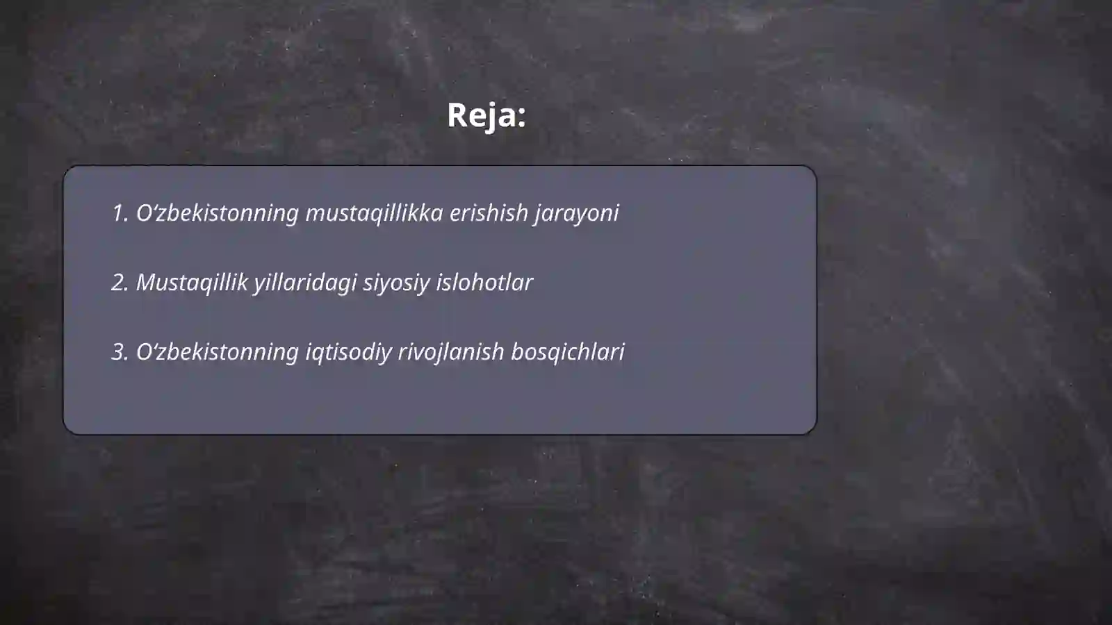 Oʻzbekistonning eng yangi tarixi” 2