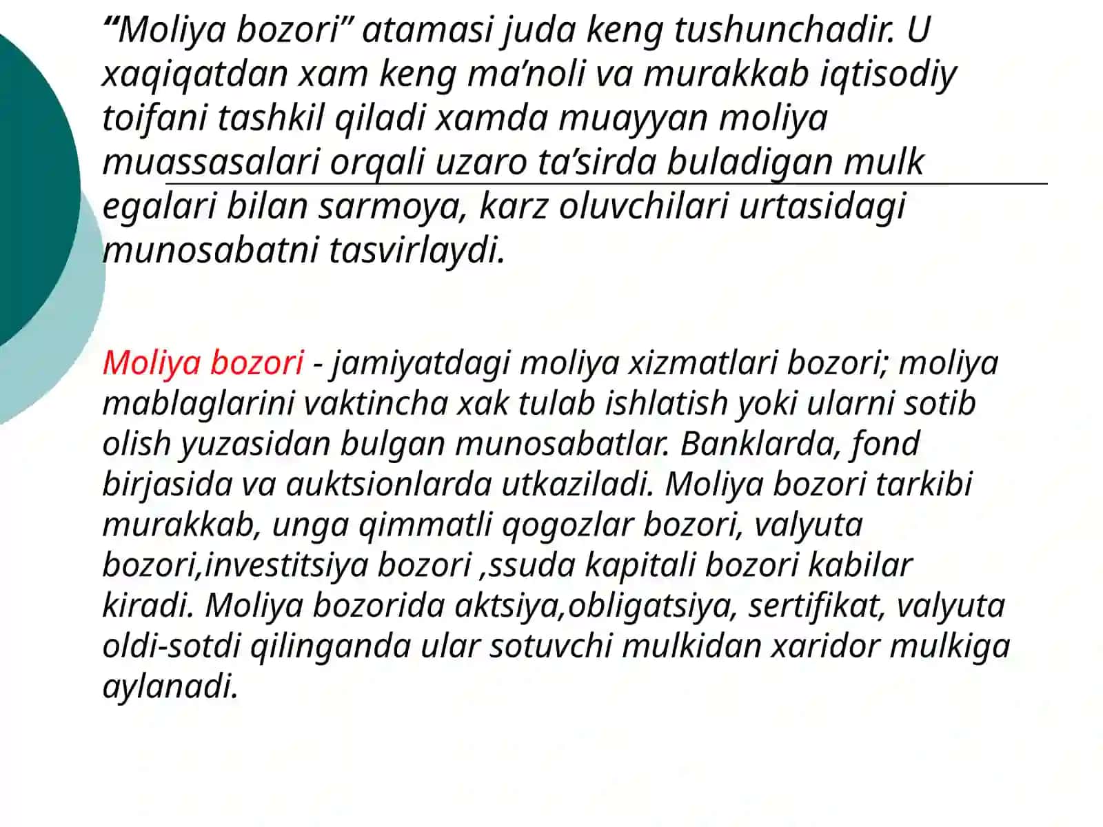 Moliya-Kredit Tizimi Statistikasi 2