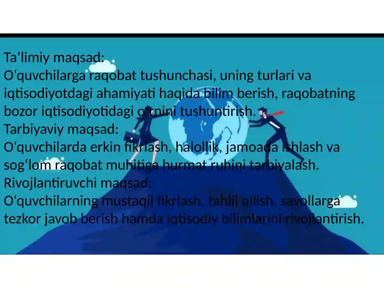 Raqobat mavzusini òqitishning interfaol metodlari 2