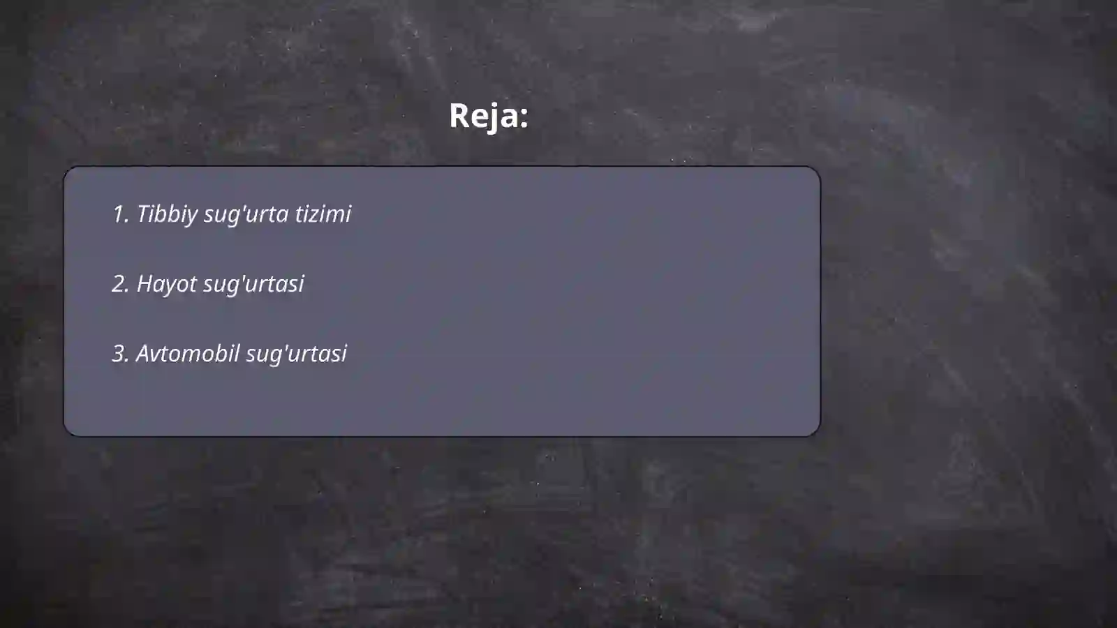 Tibbiy sug'urta tizimi 2