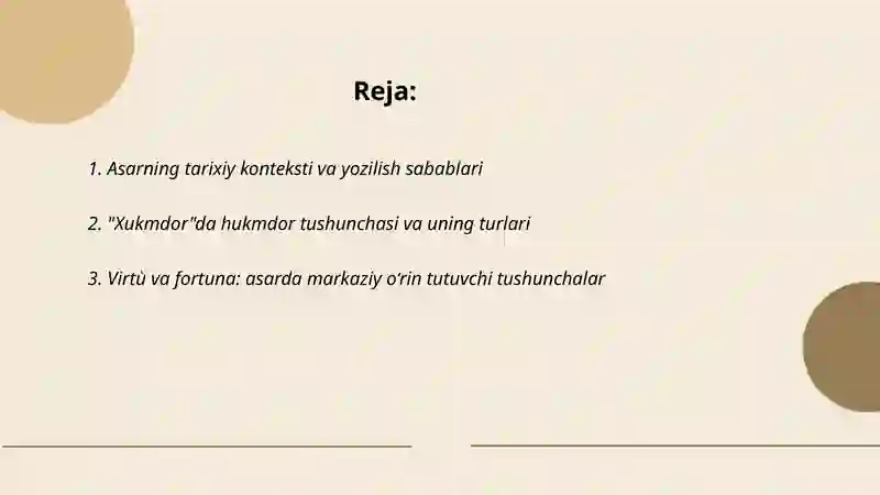 Makiavellining “Xukmdor” asari 2