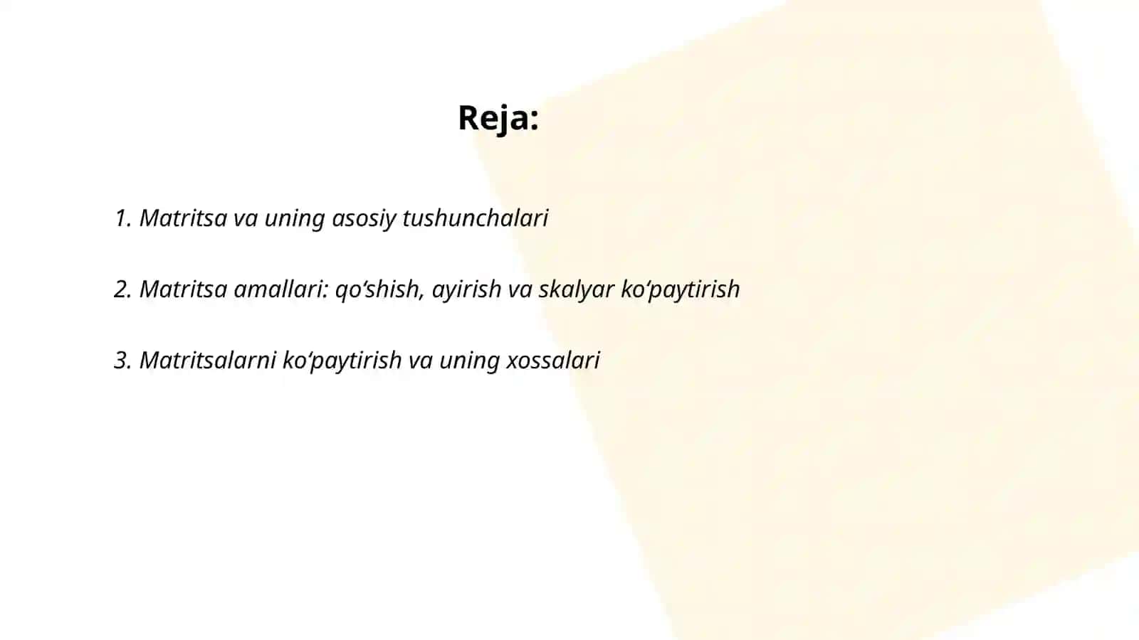 Matritsaviy analiz elementlari 2