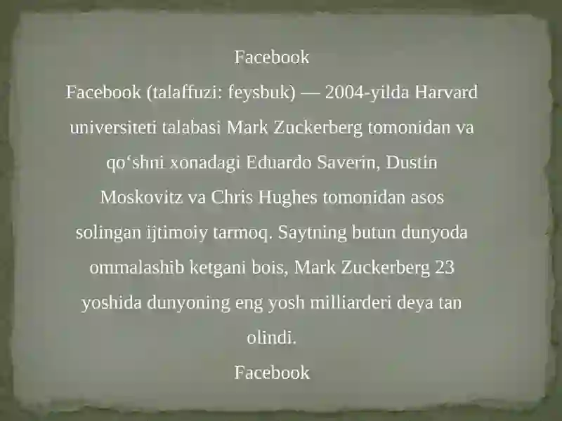 Facebook 2