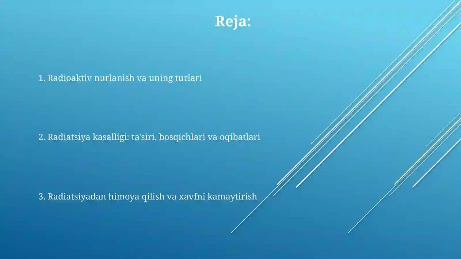 Redaktiv nurlanish.Nur kasalligi.Redaktivlikning organizmga taʼsiri 2