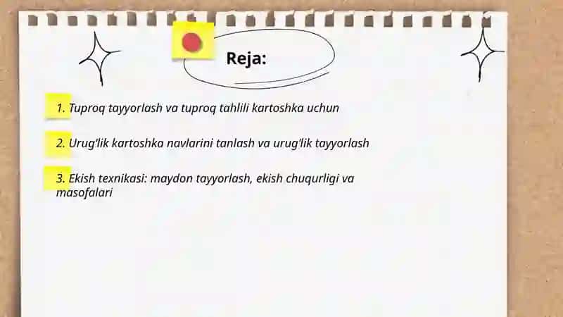 Kartoshka yetishtirish texnologiyasi 2