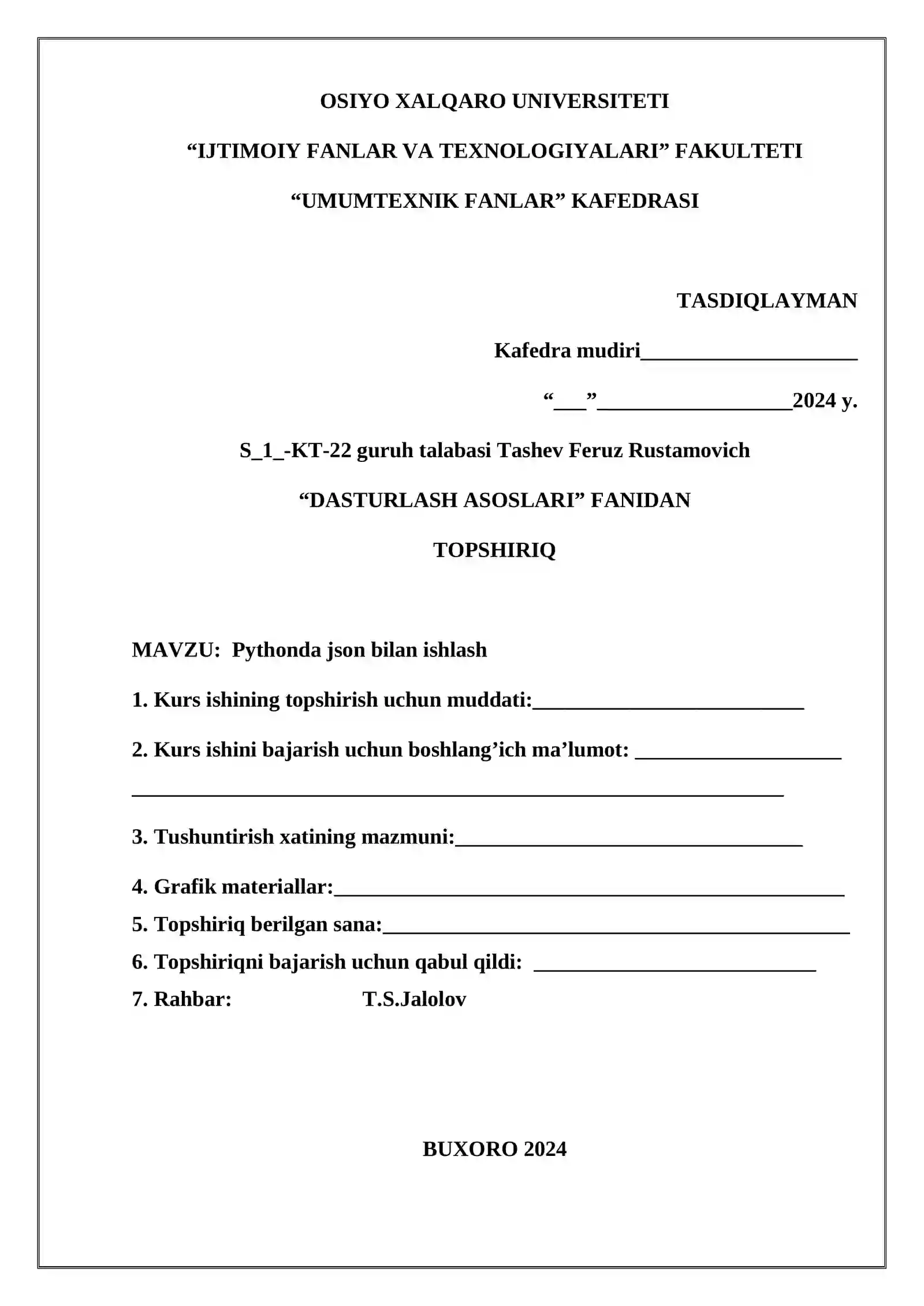 Pythonda json bilan ishlash 2