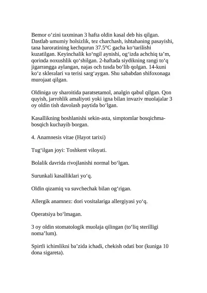 Gepatit B kasallik tarixi 2