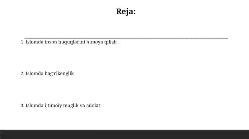 Islomda inson huquqlari himoyasi, ijtimoiy tenglik, adolat va tolerantlik 2
