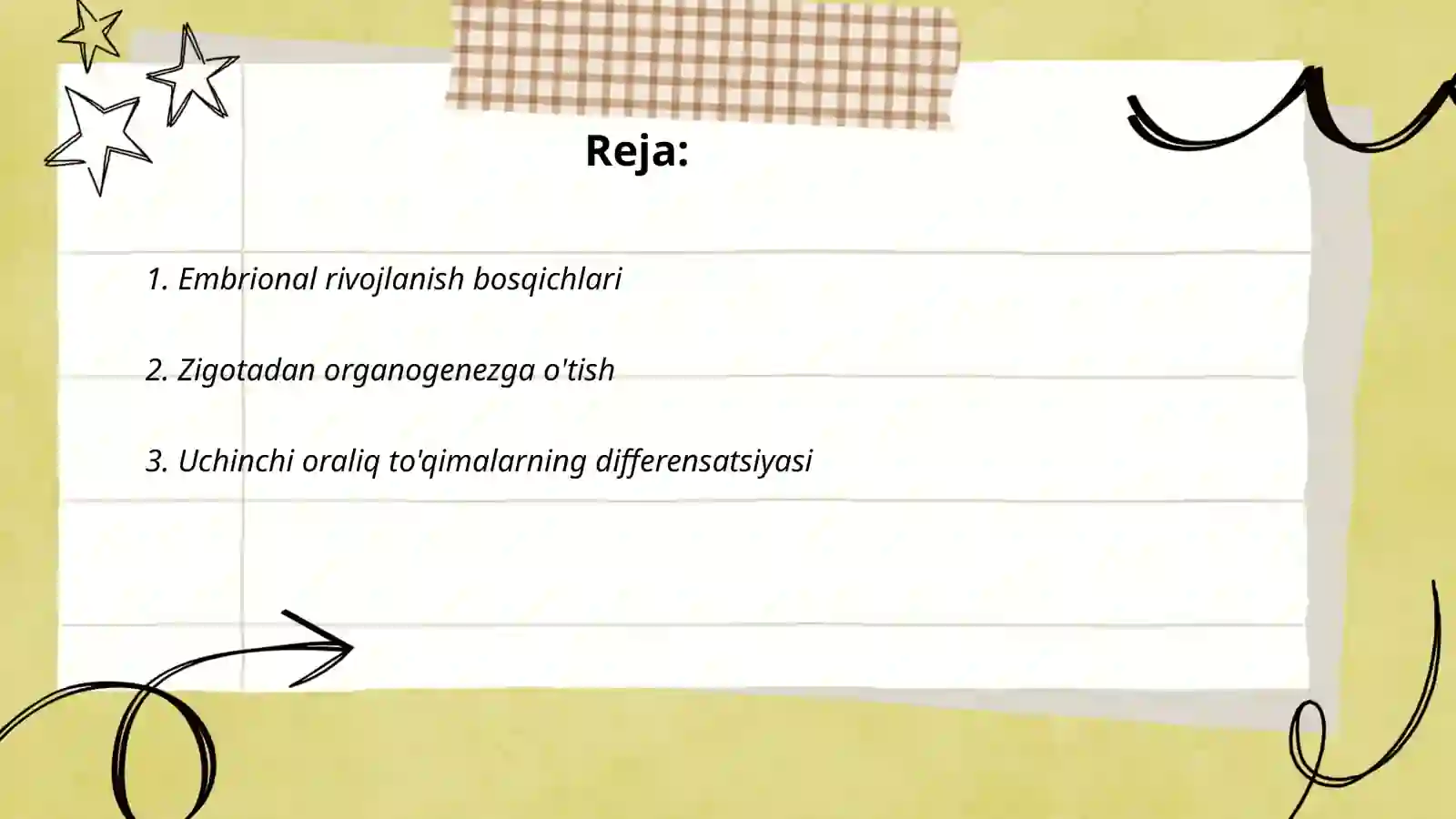 Embrional rivojlanish bosqichlari 2