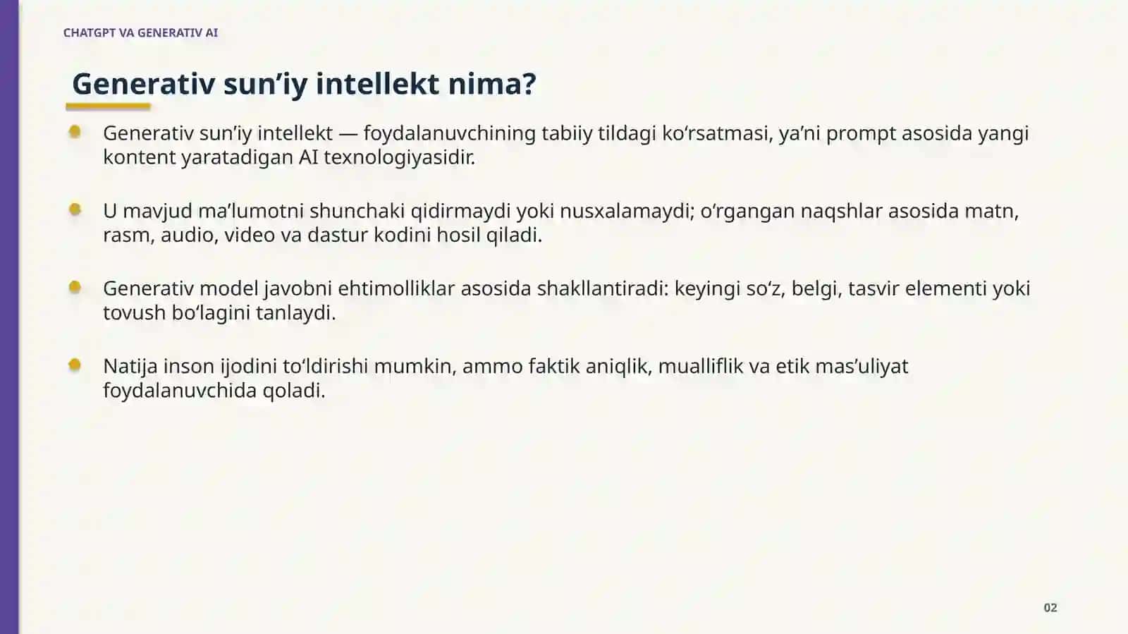 Generativ sun’iy intellekt 2