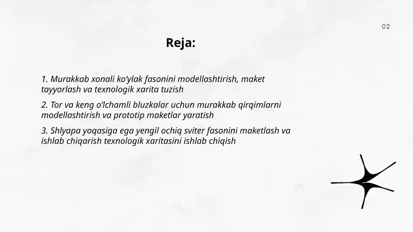 Ayollar kiyimlarini murakkab fasonlarda modellashtirish maketlarni tayyorlash, texnologik xarita yaratish 2