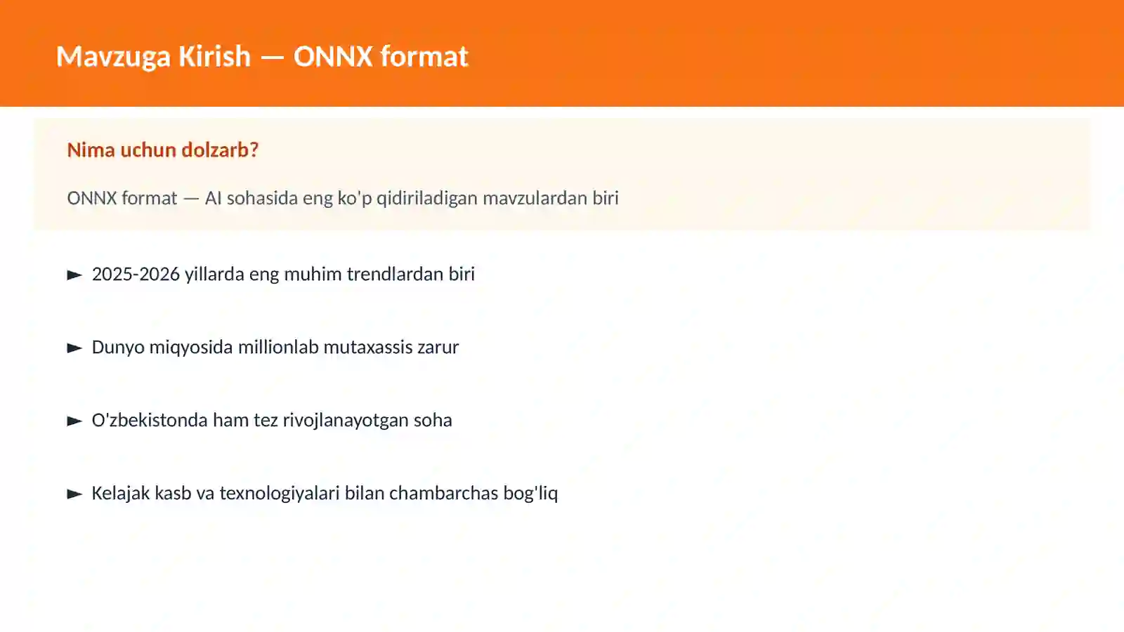 ONNX format 2